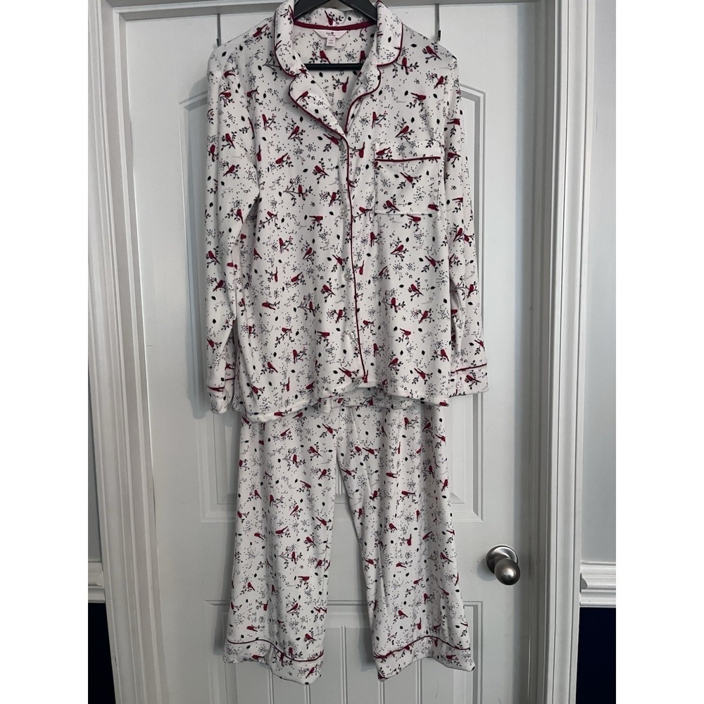 Secret Treasures Cardinal Bird Womens Large 12-14 Two Piece Pajama Set BB